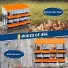 Chicken Nesting Boxes,Metal Chicken Laying Box with with Removable Trays and Roll Out Egg Collection for Chicken Coop,with Metal Bracket - 2 of 4