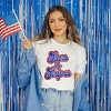 Simply Sage Market Women's Stars and Stripes Cursive Short Sleeve Graphic Tee - 2 of 4