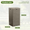 MAYEERTY 31 Gallon Large Capacity Outdoor Deck Box for Patio Furniture Cushions, Pillow with Wheels, Light Brown - 4 of 4