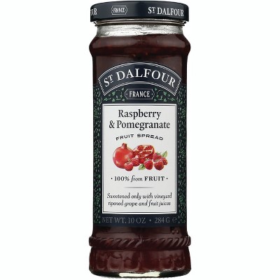 St. Dalfour Raspberry & Pomegranate Fruit Spread 10 oz Jar.