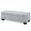 Modern Storage Ottoman and Benches with Fabric for bedroom living room,grey-Christopher Knight Home - 2 of 4
