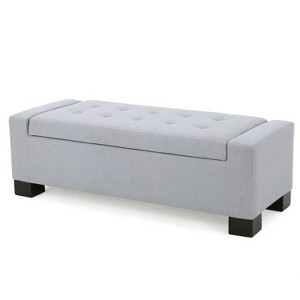 NicBex 50.25 Inch Storage Ottoman Bench with Tufted Waffle Stitch Top Close Lid for Bedroom,Entryway and Living Room - 1 of 4