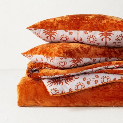 Reversible Velvet Duvet Cover & Sham Set - Opalhouse™ designed with Jungalow™