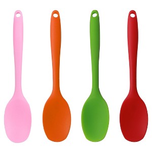 Unique Bargains Heat Resistant Non-scratch Non Stick Rubber Spatula 8.3" x 1.57" 4 Pcs - 1 of 3