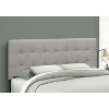 Monarch Specialties Bed Headboard Only Queen Size Bedroom Upholstered Linen Look Grey Transitional - 2 of 4