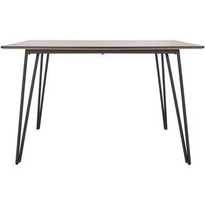 Lexzandra Dining Table - Natural/Black - Safavieh