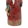 Sunnydaze Indoor Rustic Santa with Wreath with Battery-Operated LED Lights Winter Holiday Statue Decoration - 24" - 2 of 4