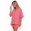 Petal and Pup Alden Cotton Knit Set - Pink Red Stripe M - 3 of 4