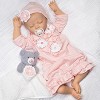 Paradise Galleries Reborn Baby Doll with Magnetic Pacifier, Buttons & Bows,  21 inch Sleeping Girl in Softtouch Vinyl & Weighted Body, 8-Piece Gift Set