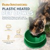 Farm Innovators 1 Quart 25 Watt Powered Heated Electric Water Bowl with Thermostatic Control and Anti Chew Cord Protector for Pets, Green - 2 of 4