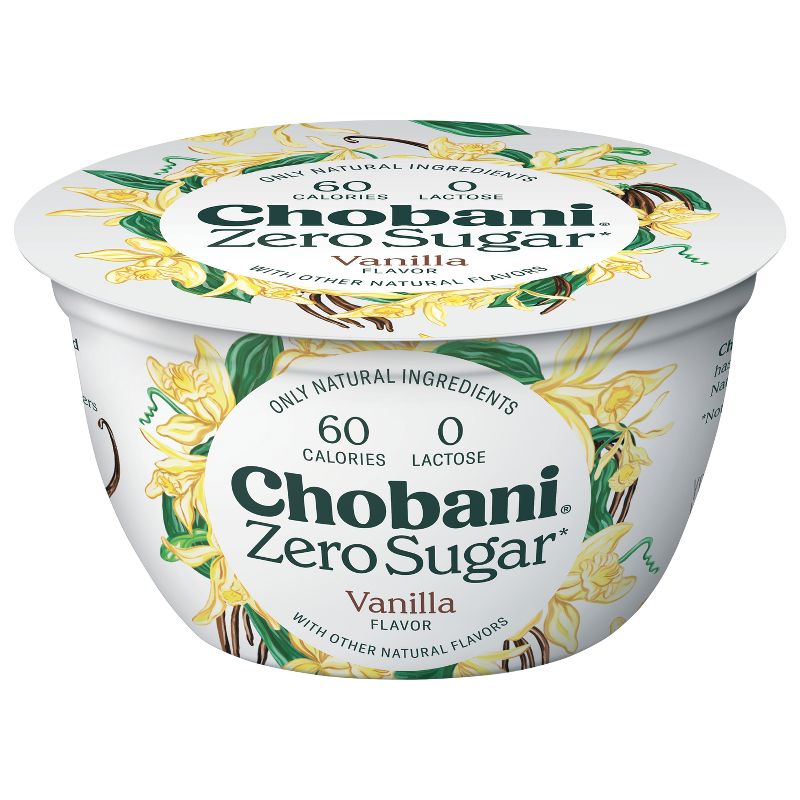 Chobani Zero Sugar Vanilla Nonfat Greek Yogurt - 5.3oz, 3 of 17