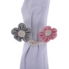 Unique Bargains Cute Flower Curtain Tie Cotton Linen 2 Pcs - 4 of 4