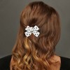 Unique Bargains Women's Halloween Double Bow Pattern Duckbill Clip 1 Pair - 2 of 4