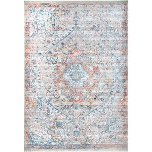 Nuloom Maxine Floral Medallion Indoor Area Rug, 4' x 6', Rust - 1 of 4