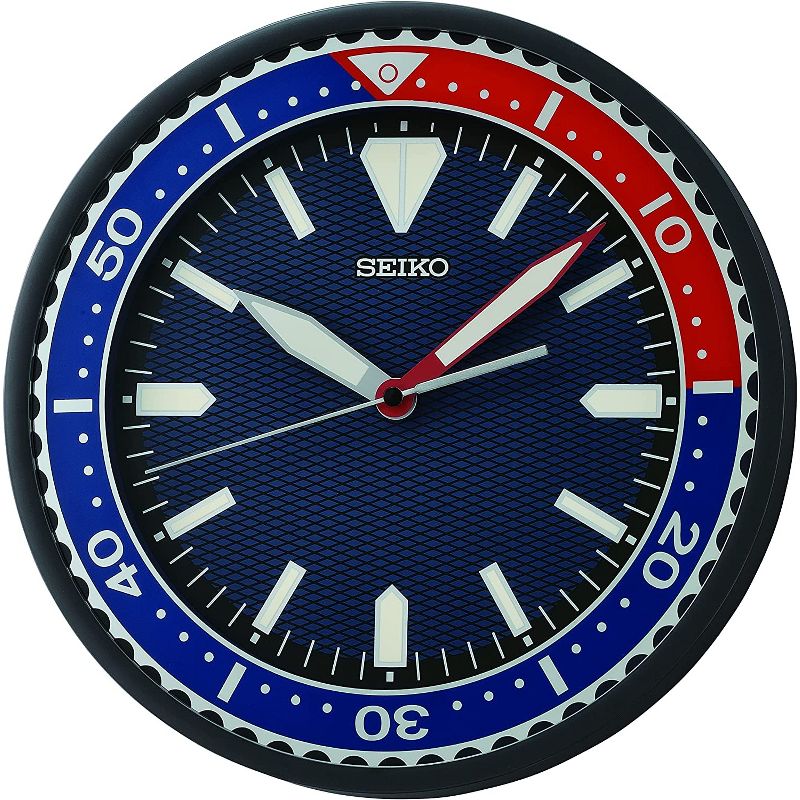Seiko 12" Watch Dial Wall Clock - Classic Blue, 1 of 5