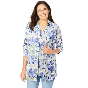 Woman Within 2-Piece Shirt And Tank - 1 of 4