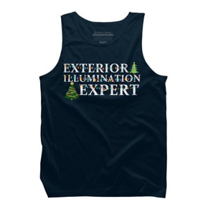 Men's Design By Humans Christmas Exterior Illumination Expert By shirtpublic Tank Top - 1 of 3