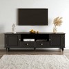 70.9'' Modern TV Stand for TVs up to 80 Inches, Storage Cabinet with 2 Drawers, 2 Cabinets, Open Shelf and Solid Wood Legs - 2 of 4