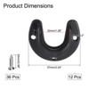 Unique Bargains Stainless Steel U Shape Design Easy to Install Multiple Use Closet Rod Bracket 12 Pcs - 2 of 3