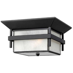 Hinkley Harbor 12 1/4"W Satin Black Outdoor Ceiling Light - 1 of 1