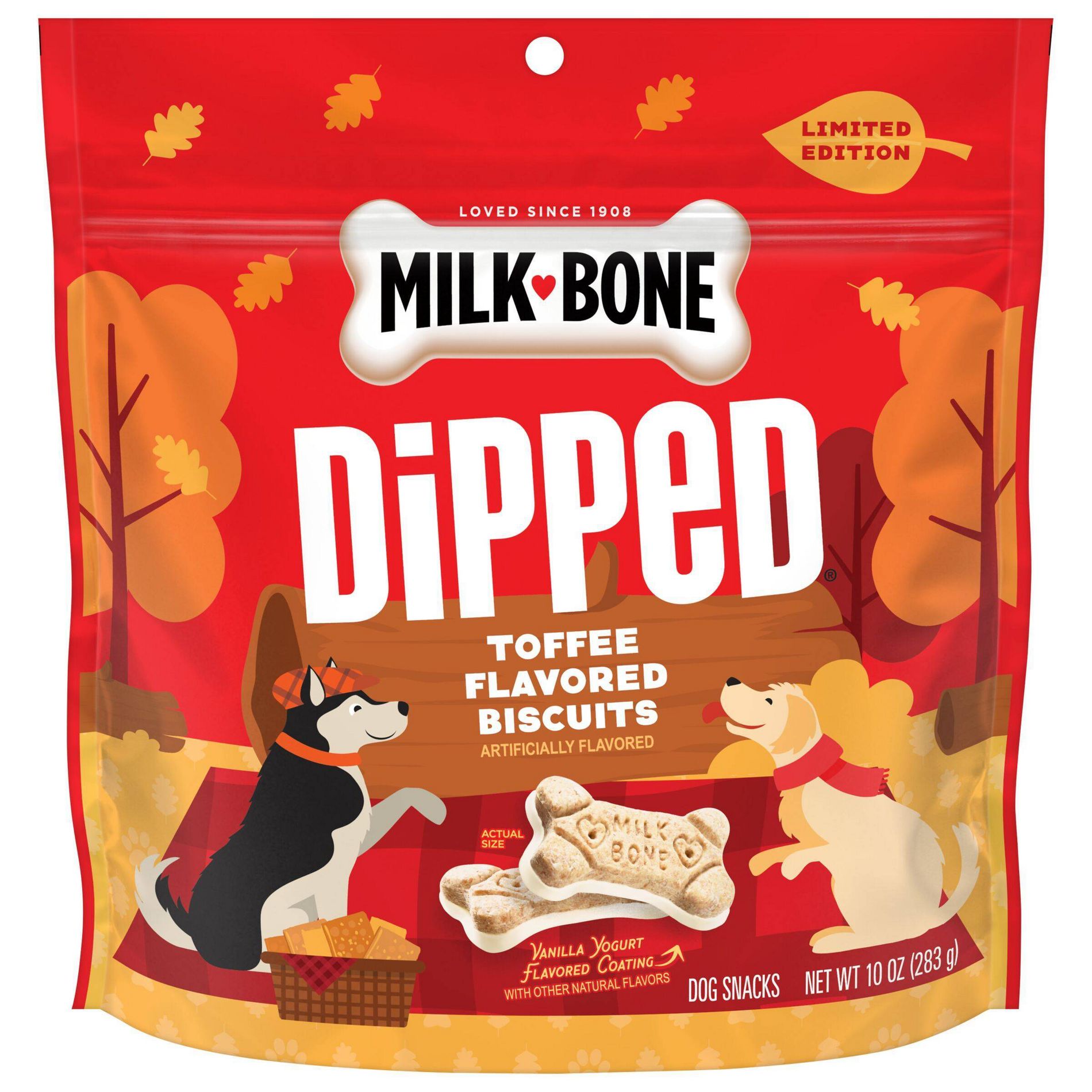 Milk-Bone Toffee Flavored Biscuit Dipped Crunchy Dog Treats - 10oz