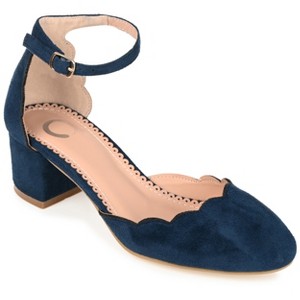 Journee Collection Women's Edna Wide Width Round Toe Low Block Heel Pumps - 1 of 4