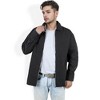 Anna-Kaci Men's Lightweight Zip-Up Jacket with Front Pocket and Classic Collar - X Large, Black - 3 of 4