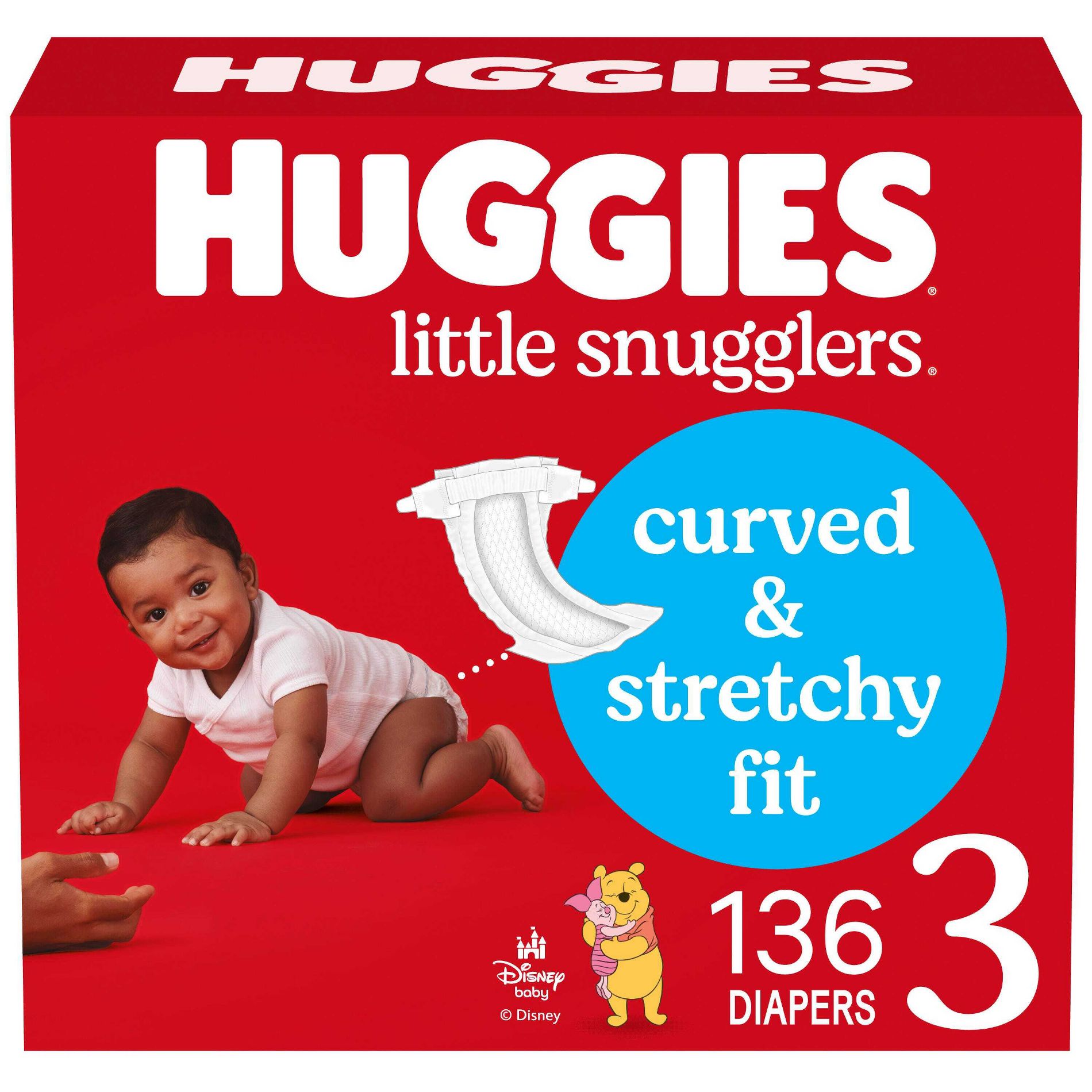 Huggies Little Snugglers Diapers - Size 3 - 136ct