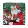 Set of 4 Christmas Lodge Santa Canape Dining Plates - Certified International - 4 of 4