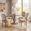 NicBex Round Dining Table 46" Farmhouse Wooden Dining Table Pedestal Base for Dining Room - 2 of 4