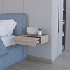 ChicFurnit Nightstands Floating Nightstand End table Modern Wall Mounted Bedside Table with Drawer Storage for Bedroom, Gray, 13.4"*15.7"*5.1" - 2 of 4
