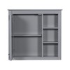 30" x 28" Medicine Cabinet, Wall Mounted Bathroom Storage Cabinet, Modern Bathroom Wall Cabinet with Mirror,Medicine Cabinet with 3 Open Shelves Grey - 4 of 4
