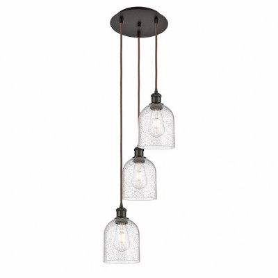 Bella - 3 Light Cord Hung Multi Pendant In Industrial Style-29.25 Inches Tall and 12 Inches Wide