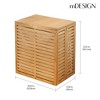 mDesign Bamboo Wood Foldable Laundry Basket Storage Organizer - Natural - 3 of 4