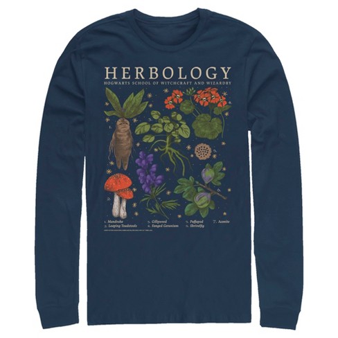 Men S Harry Potter Hogwarts Herbology Long Sleeve Shirt Target