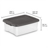 Sterilite Shelf Tote with Flat Gray Lid and Platinum Latches - 3 of 4