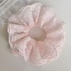 Kitcheniva Large Embroidered Lace Scrunchie 1 Pcs, Pink - 2 of 3