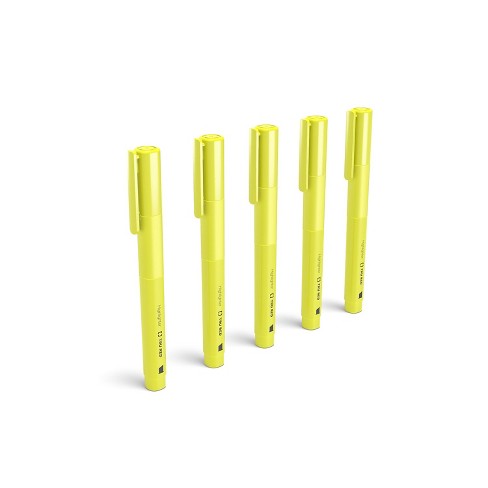 Tru Red Pocket Highlighter With Grip Chisel Tip Yellow 5/pack Tr54578 ...