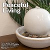 Sunnydaze Indoor Home Decorative Smooth Glazed Ceramic Orb Tabletop Water Fountain Feature - 7" - 2 of 4