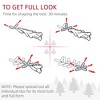 YOOCOZZ Indoor Christmas Decoration -  Snow Flocked Artificial Pencil Xmas Tree, Slim Xmas Tree with Realistic Branches & Plastic Base Stand, Pink - 4 of 4