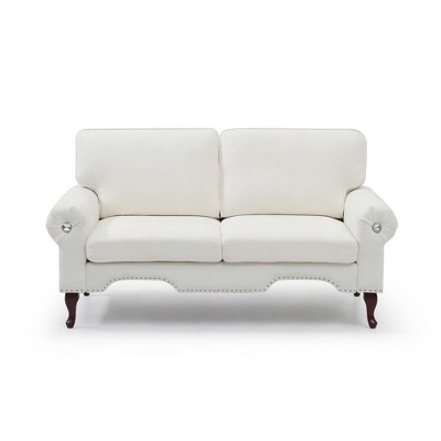 TiramisuBest Convertible 3-in-1 Velvet Sofa Bed, Sleeper Loveseat Chaise Lounge with Adjustable Backrest for Living & Small Spaces (Beige)