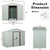 Acekool 8x4 FT Outdoor Metal Storage Shed with Reinforced Foundation, Weatherproof Galvanized Steel, Sliding Doors & Ventilation, White - 2 of 4