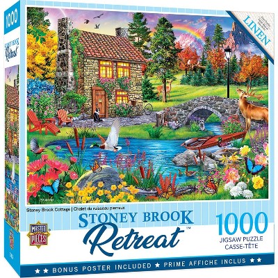 MasterPieces Inc Stoney Brook Cottage 1000 Piece Linen Jigsaw Puzzle