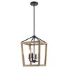Valdis 4 Light 12" Pendant - PND4096 - Natural/Black - Safavieh - 2 of 4