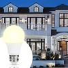 DORESshop 40-Watt Equivalent A19 6W Non-Dimmable Dusk to Dawn LED Light Bulb E26 Base in Daylight White 5000K (4-Pack) - 4 of 4