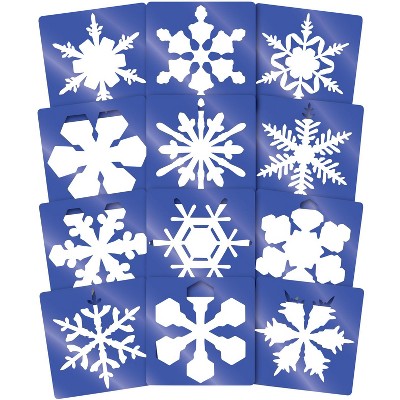 Roylco Super Snowflake Stencil, 8 Inches Diameter, set of 12 Stencils