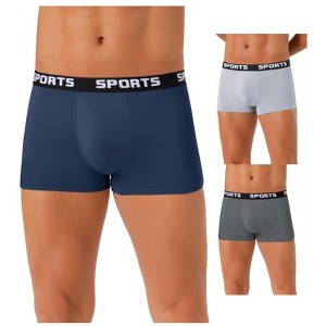 INSPIRE CHIC Men's 3 Pack Short Leg Stretch Underwear Boxer Briefs - 1 of 4