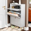 CLIHOME 24 Pair Entryway Shoe Storage Organizer Cabinet Flip Drawers Closet Shoe Rack Shelf Organizer - 4 of 4