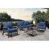 ARTPLAN Deep Seat Outdoor Cushion,Set 24"x24"x6" ,18x24" Bench Outdoor Chair Cushions, Polyester Fill Back for Patio Furniture ,Square - 2 of 4