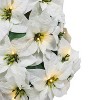 Puleo 36" Pre-Lit Battery-Operated Artificial Potted White Poinsettias - 4 of 4